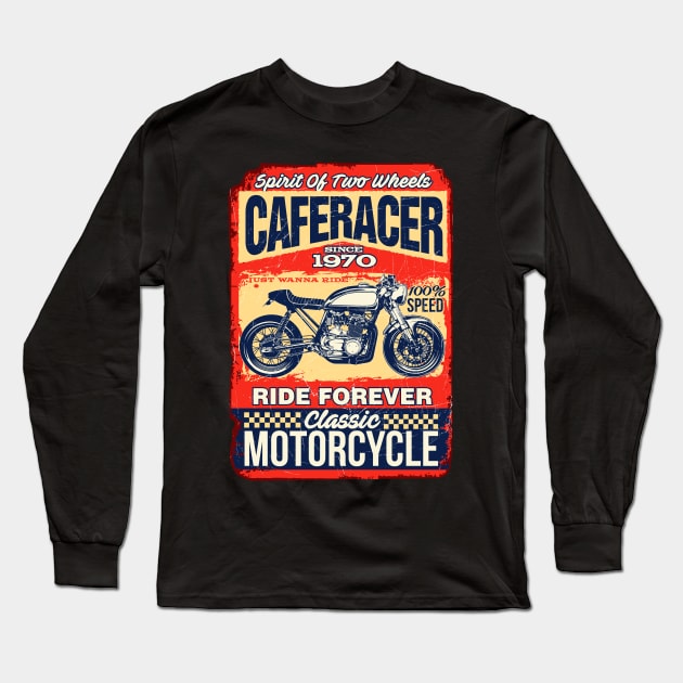 CAFERACER Long Sleeve T-Shirt by KANDIM'S Studio